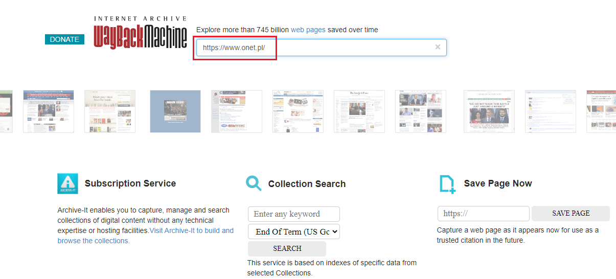 Wyszukiwanie kopii strony