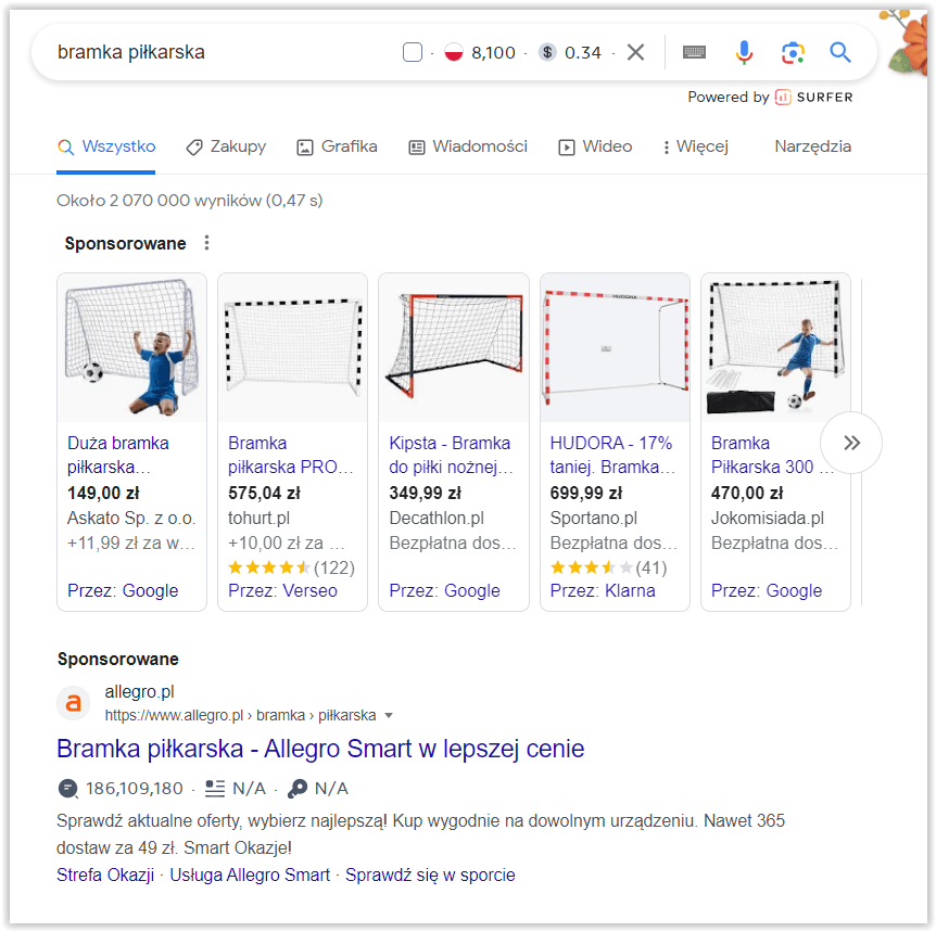 Reklamy produktowe w Google Zakupy