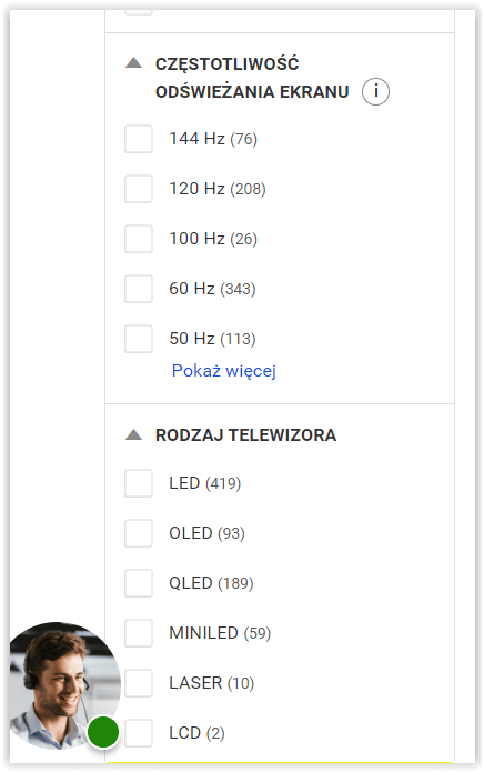 Mnogość filtrów